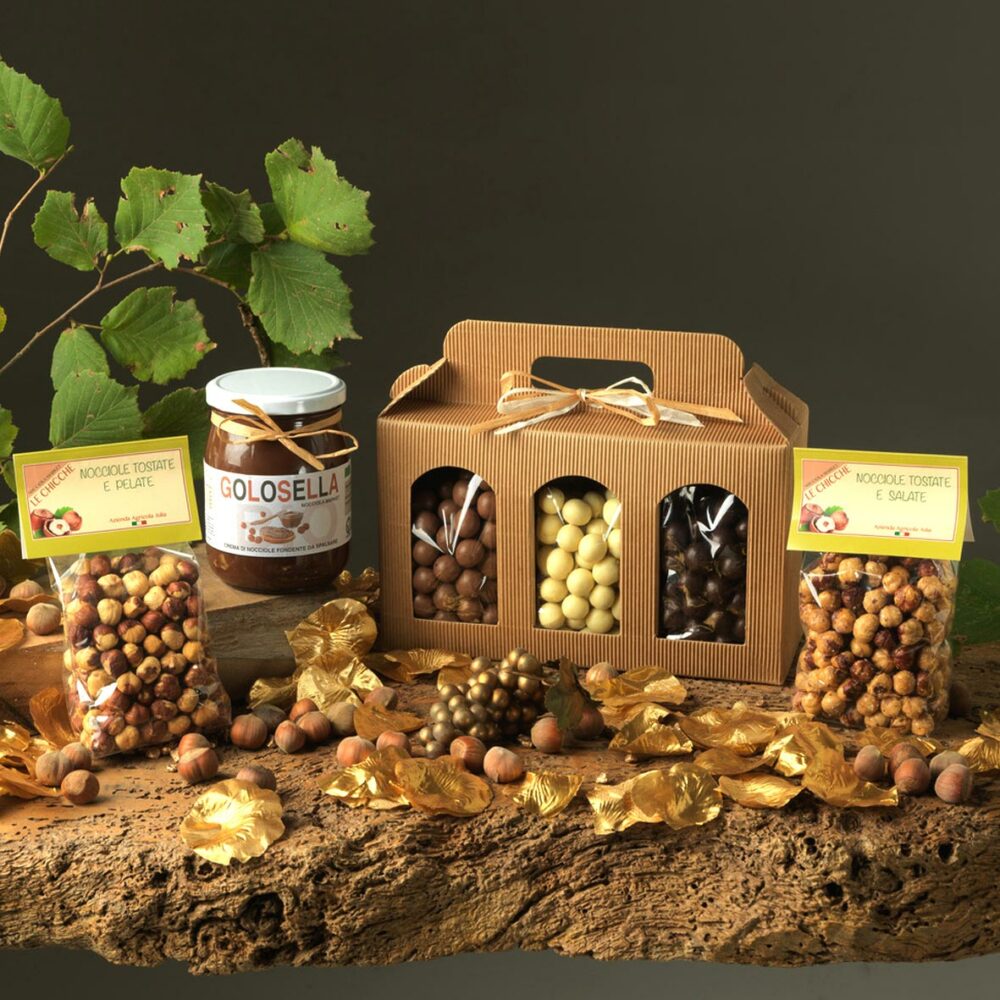bundle of hazelnuts based products online website pack magnolia with salted and peeled toasted hazelnuts, chocolate hazelnut mix, spreadable cream